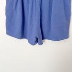 Three Dots [] Periwinkle Blue Cotton Gauze High Rise Elastic Waist Shorts Sz XXL Photo 9