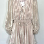 Anna Cate Caelyn Lame Gold Metallic Shimmer Mini Dress XS Photo 0
