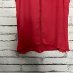 White House | Black Market  Coral Chiffon Sleeveless Blouse Women’s Small Lace Trim Photo 3
