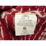 Woolrich Vintage Wool Winter Tree Red Fair Isle Zip Cardigan Women's Size Small Photo 1