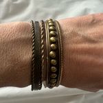 Brass tone stackable layering bracelets Photo 5