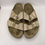 Birkenstock Arizona Womens Metallic Pink Sandals Slides Size 38N US L7 M5 Narrow Photo 2