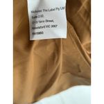 Nicholas Gayle‎ Faux Leather Wrap Front Midi Dress Cigar Tan Brown Size 6 NWT Photo 13