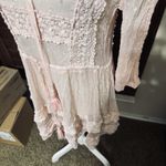Chelsea and Violet Chelsea Violet Dress Womens M Pink Sheer Lace Boho Romantic Coquette Photo 2