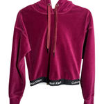 Calvin Klein  Performance Velour cropped hoodie XS Photo 0