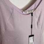 Halston Heritage NEW  Side-Slit Flounce Gown Hushed Vio‎ Purple Dress Maxi NWT 0 Photo 3