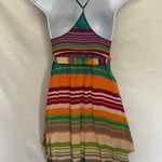 Plenty By Tracy Reese PLENTY Tracy Reese 100% Silk Striped Mini Dress Sz Small Anthropologie Rainbow Photo 6
