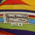 Vintage Young Edwardian by Arpeja 60s 70s Mod Skater Dress Polo Collar Striped 9 Yellow Size 8 Photo 5