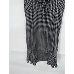 American Eagle  Plaid Ruffle Mini Dress Women Small Black White Western Babydoll Photo 8