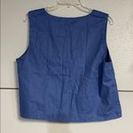 Banana Republic  WOMENS LINEN BLEND SQUARE NECK TANK BLOUSE BLUE NEW LARGE Photo 6