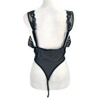 Victoria's Secret Vintage  Gold Label Lace Sheer Bodysuit Lingerie Black sz Medium Photo 3