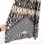 Soma Stretch Jersey Halter Keyhole Cutout Smocked Long Maxi Dress Brown Black Photo 2