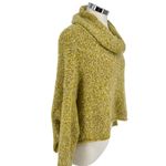 Free People  BFF Sweater Cowl Neck Textured Oversized Quince Yellow Green Size XS Photo 4