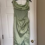 House Of CB Lulu Corset One-Shoulder Satin Midi Dress Photo 6