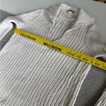 J.Crew Vintage Ivory Ribbed Cotton Polo Collar Sweater Size Large Photo 6