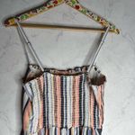 Free People  Lilah Multi Striped Pleated Midi Dress Photo 4