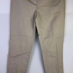 Valerie Bertinelli Women's Size 6 Beige Cropped Cotton Blend Career Pants Photo 0