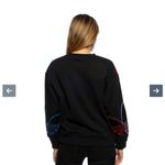 Adidas Originals Womens Adicolor Tricolor Trefoil Velvet Sweatshirt Black NWOT Photo 1