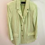 ASOS NWT Lime Green Linen Blend Oversized Blazer Size 14 Photo 0