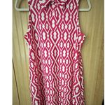 New Jude Connally Women Red & White Print Sleeveless Dress size S Pink Photo 1