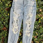 American Eagle Blue Distressed Mom Jean Size 0 Photo 0