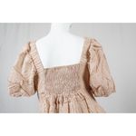 Miou Muse Plaid Mini Dress with Pockets Puff Sleeves Square Neck Womans SMALL Photo 7