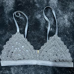 Xhilaration  Black Lace Triangle Bikini Top Bralette Style Size Small Photo 0