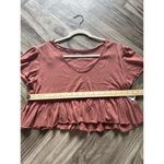 Arizona Womens  Jeans Withered Rose Peplum Cropped Top, Size M Photo 4