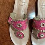 Jack Rogers  Pink  and gold Jack Demi Wedge sandals size 7.5 Photo 2