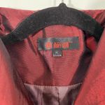 Vintage Dark Red Velvet Floral Mixed Media Button Up Tradition Chinese Jacket Size M Photo 5