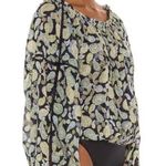Free People Intimately Sundown Blue Green Paisley Print Bodysuit Blouse size S Photo 0