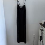 Free People NWOT Beach Moss Midi Dress Textured Black Medium Photo 1