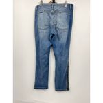 Alice + Olivia Chain Detail Blue Denim Side Tape Jeans Light Wash Size 28 6 Photo 7