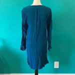 Diane Von Furstenberg  Sliced Dress Steel Blue size 2 Photo 4