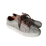 ZARA  Women Metallic Glitter Silver Lace Up Fashion Sneakers Size‎ EU 39 US 8 Photo 2