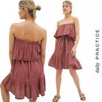 Anthropologie  Daily Practice Malibu Mini Dress in Dark Auburn Size XS Photo 1