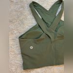 Lululemon  Athletica Green Twill Women’s Wrap- Front Longline Bra Size 6 Photo 6