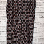 Anthropologie Black and Orange boho Pants with Elastic Waistband size small Photo 0