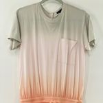 NEW ATM Anthony Thomas Melillo Ombre SS Romper Dove Grey & Pink Small Normcore Photo 7