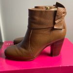 Kate Spade Caty Cognac Tumbled Leather Booties size 7 Photo 3