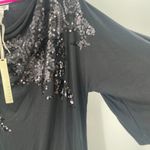 Kenar  Top Size Large Black Sequins Holiday Casual Cocktail Stretch Blouse NWT Photo 3