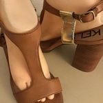 Kelsi Dagger Kelsi women chestnut brown leather heel sandals US 10 Photo 0