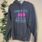 Gray Camp Life Hoodie Women’s Size Large Comfortable Casual Cute Outdoors Jacket Photo 1