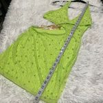 Oh Polly NEW Sequin Cut Out Club Mini Dress in Neon Lime Size 4 Photo 2
