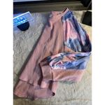 Umgee  Women's Tie Dye Long Sleeve Waffle Knit Top Size L Multicolor Photo 5