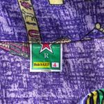 Egyptian Print Caftan Dress Purple Boho Maxi Lounge Wear Women's Size 4 Photo 12