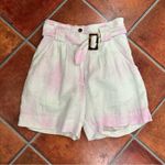 Solid & Striped 100% Linen Shorts w/ Belt Photo 1