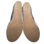 Toms Monica Espadrille Sandals Women's 7.5 Blue Suede Wedge Heel Formal Preppy Photo 6