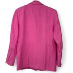 Farm Rio  XS Oversized Blazer Jacket Woe Pink 2 Button Linen Anthropologie Photo 3