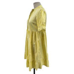 Brooks Brothers Yellow White Pinstripe Button Front Mini Dress Size 2 Photo 4